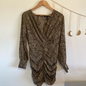 Snake print mini dress